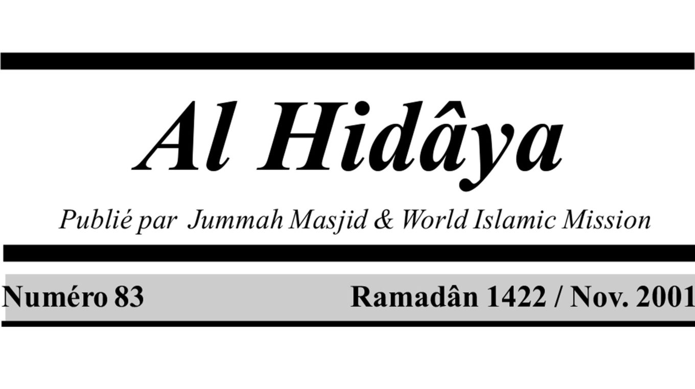 Al Hidâya (Ramadân 1422 / Nov. 2001)