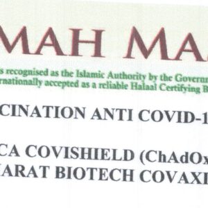 Fatwa issued by Dar Ul Ifta – Astra-Zeneca Covishield & Bharat Biotech Covaxin